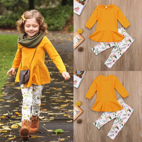Child Toddler Kids Girls Outfits Clothes Long Sleeve