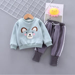 Winter Kids cloth Baby cartoon dog warm Clothing Sets